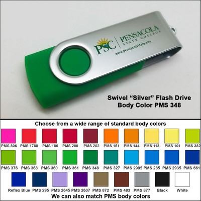 Swivel Flash Drive - 2 GB Memory - Body PMS 348