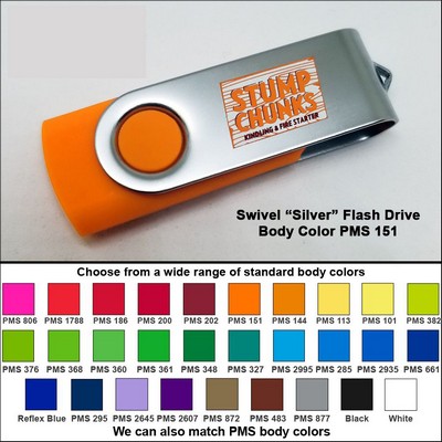 Swivel Flash Drive - 256 MB Memory - Body PMS 151