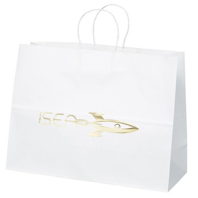 Vogue - White Shopper - Foil Print (16" x 6" x 12")