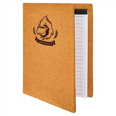 Portfolio with Notepad, Cork, 7" x 9"