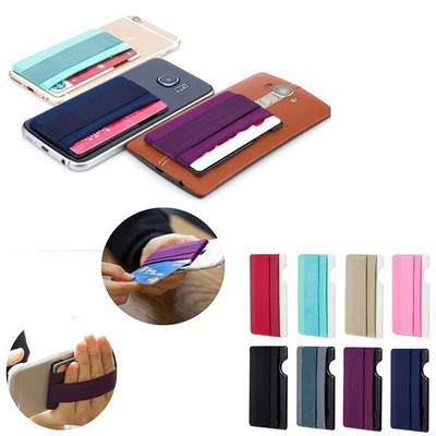 Stretch Phone Wallet With Wrist Strap
