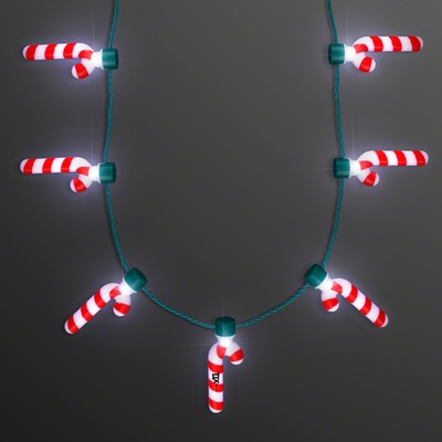 Candy Cane Lights Christmas Party Necklace - PRINTED