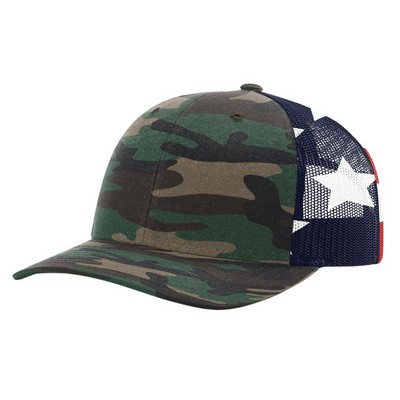 Richardson® Printed Mesh Trucker Snapback (Embroidered)
