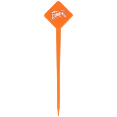 4" Diamond Head Cocktail and Food Pick with 1 Color Imprint