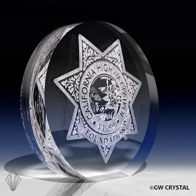 Circlet Crystal Award (4" x 4 3/8" x 1 1/8")