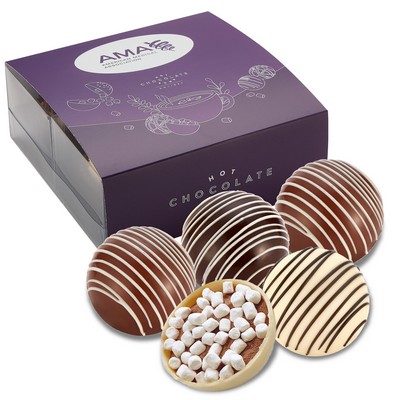 Mega Hot Chocolate Bomb Gift Box - Original Flavor - 4 Pack - 2 Milk, 1 Dark, 1 White