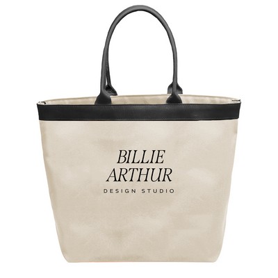 Small Concert Tote (Natural Canvas w/Leather)