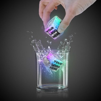 Pad Printed Rainbow Liquid Activated Light Up Ice Cube