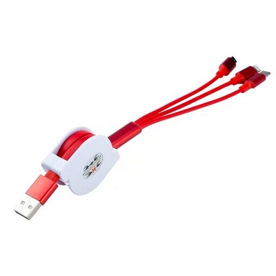 3-In-1 Retractable Cable (Type C or Micro USB Connector)
