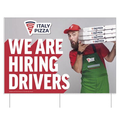 Corrugated Plastic Sign Kit | 32" x 48" | 1 Side | Full Color | Bleed