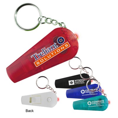 America 250 Whistle LED Flashlight with Keychain
