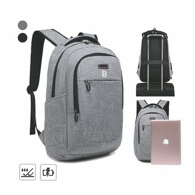 Waterproof Travel Laptop Backpack w/ Luggage Strap