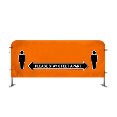 3 x 7' Custom Fence Cover Trade Show Crowd Control Barrier Cover