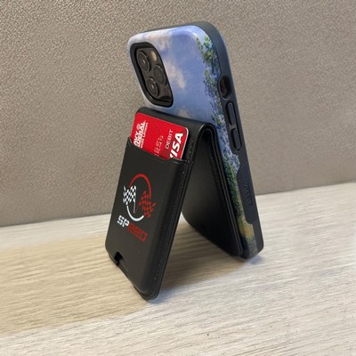 Magnetic Leatherette Phone Wallet