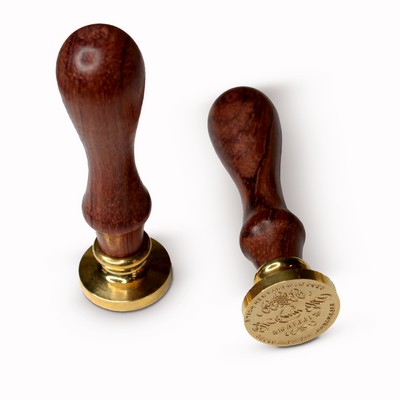 Brass Sealing Wax Stamp Head with Rosewood Handle 25mm (0.985")