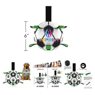 Dog Toys Soccer Ball with Straps