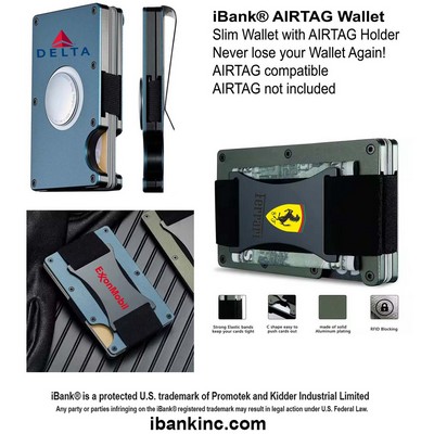 iBank ® AirTag-Compatible Slim Metal Wallet