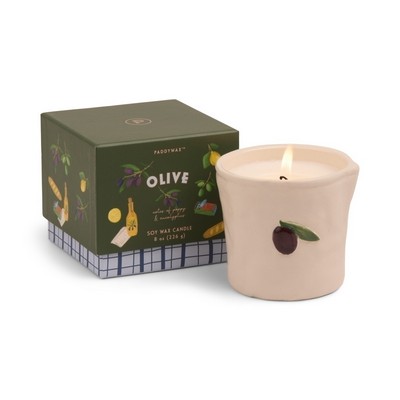8 Oz Bistro Olive White Ceramic - Fig & Olive