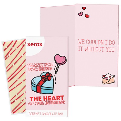 3.5Oz Belgian Chocolate Valentine's Day Greeting Card -Thank You for Being the Heart of Our Business