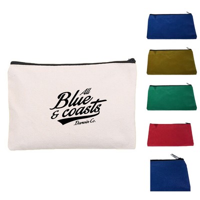 Zippered Canvas Pencil Pouch