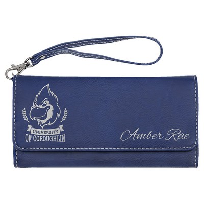 Leatherette Wallet with Strap