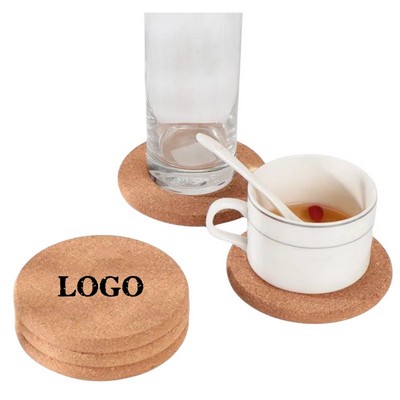 4" Custom Eco Friendly Natural Wood Coaster