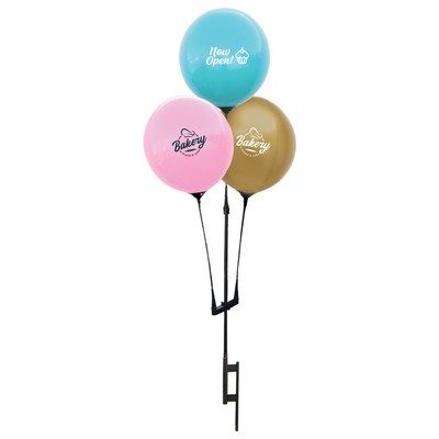 Reusable Balloon Cluster Kit With Ground Spike / Three Balloons