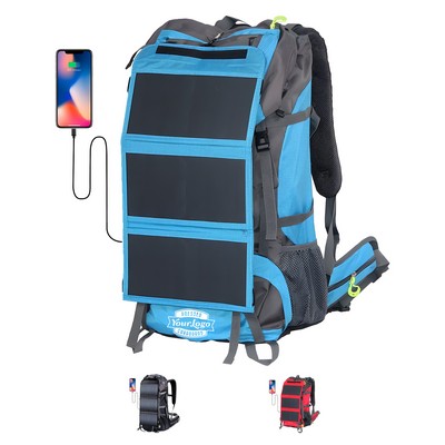 Waterproof Solar Charging Backpack for Hikers