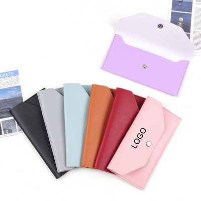 Durable PU Leather Envelope Wallet