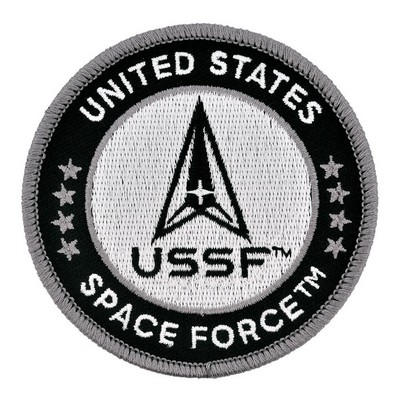Officially Licensed U.S. Space Force Round Logo Embroidered Patch - Velcro