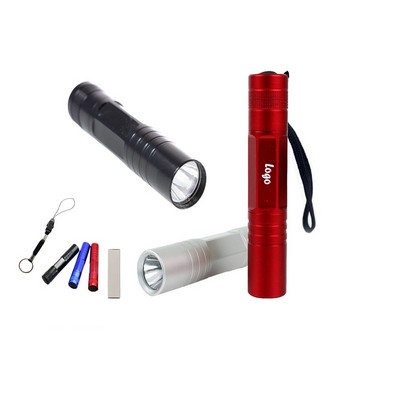 Bright Aluminum Handheld Flash Light With Key Chain