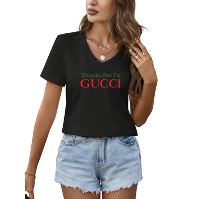 Classic Women's V-Neck T-Shirt - Breathable Daily Essential
