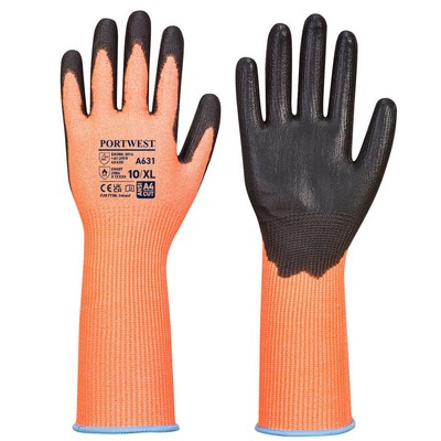 Extended Cuff Cut Orange/Black Glove