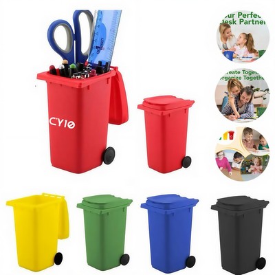 Mini Trash Can Pen Holder