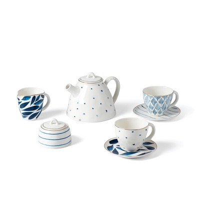 Lenox Blue Bay 9Pc Tea Set