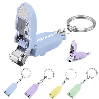 Folding Nail Clipper Keychain