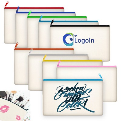 Zipper DIY Craft Canvas Makeup Bag Pouch