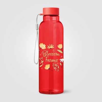 Aura rPET Wrist Strap Bottle - 24 oz. - Full-Color Inkjet