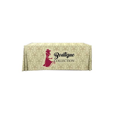 Pleated Table Cover, Fire Retardant Polyester Fabric (6' x 2.5')