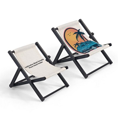 Foldable Lounge Chair Phone Holder