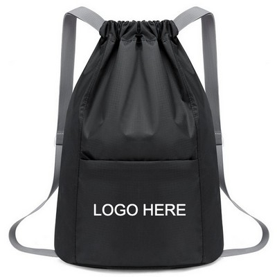 420D Waterproof Drawstring Bag with Heat Transfer Print