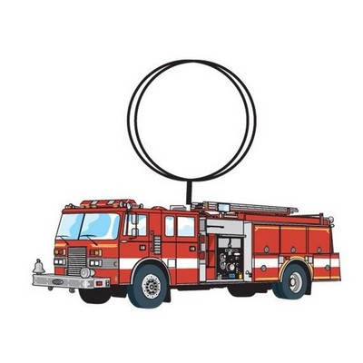 Fire Truck Executive Key Chain w/Mirrored Back (3")