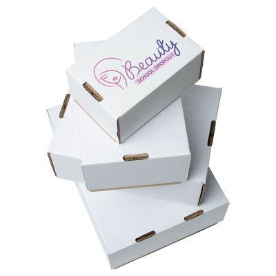 Full Color White Display Mailer Box w/Outside Imprint (8" x 6" x 4")