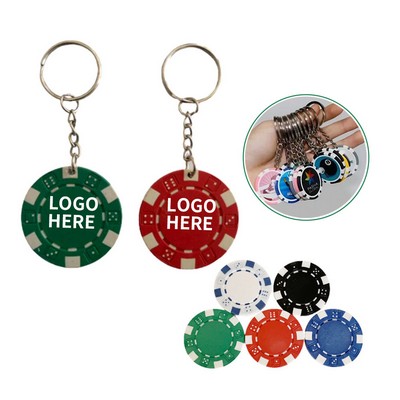 Poker Chip LED Keychain