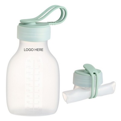 Silicone Milk Storage Bag Reusable Portable Freezer Safe Milk Storage Bag 240ML