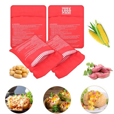 8.66 x 9.84" 22 x 25 cm Reusable Microwave Cooker Bag Express Baked Potato Pouch