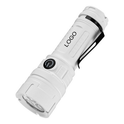 Mini Rechargeable LED Flashlight with Clip