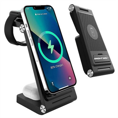 Tri-Fold Wireless Charging Station