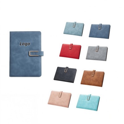 Premium Leatherette Notebook with Snap Closure for Business Meetings and Daily Planning