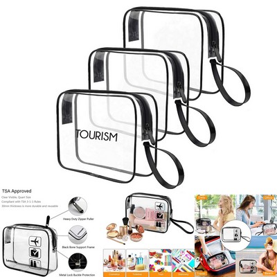 Clear Travel Toiletry Bag With Handle